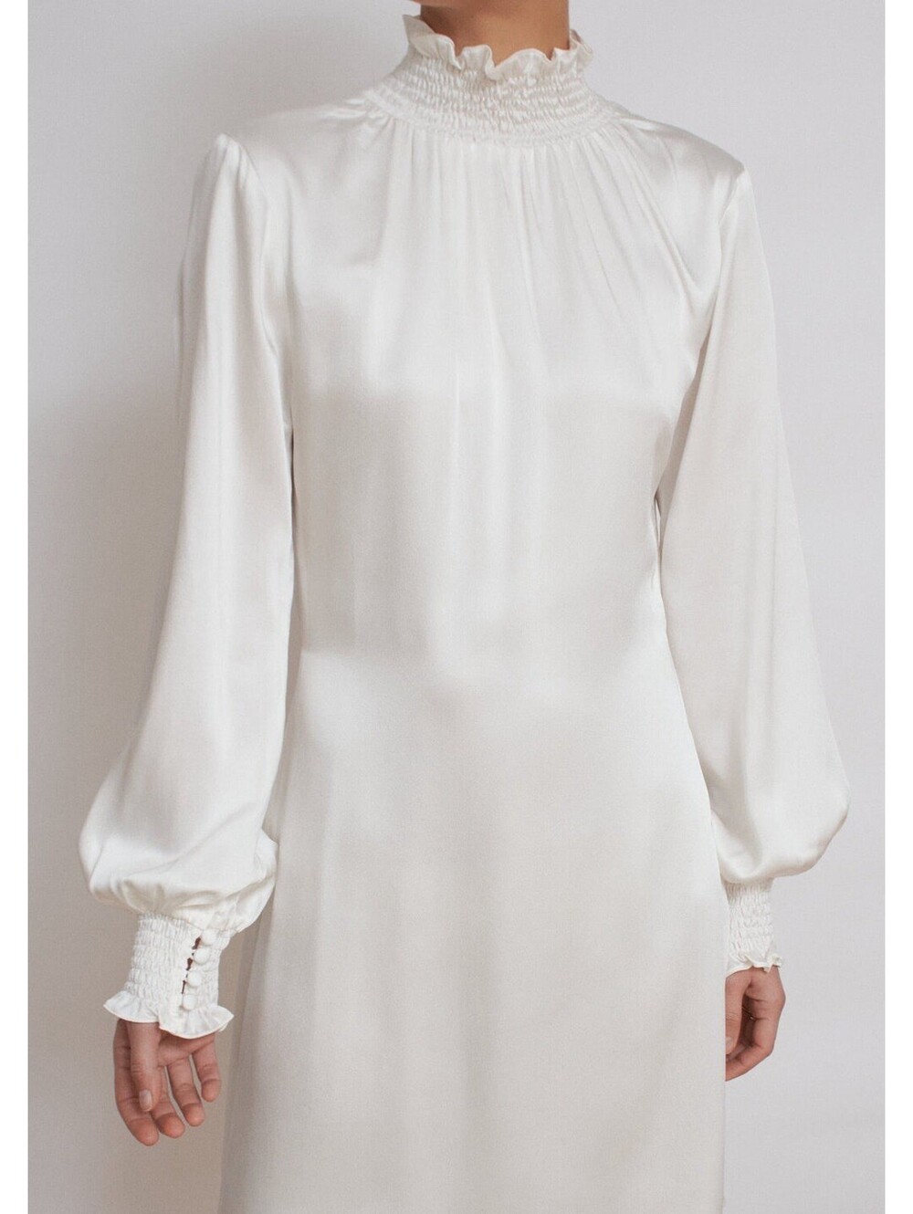 LES HÉROÏNES THE C.J DRESS modern Elegant Ivory dress Size 38, US 6 New